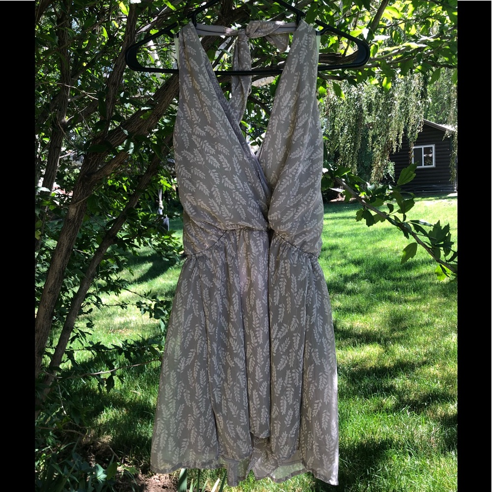 Grey printed romper